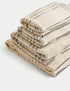 Pure Cotton Striped Fringed Towel